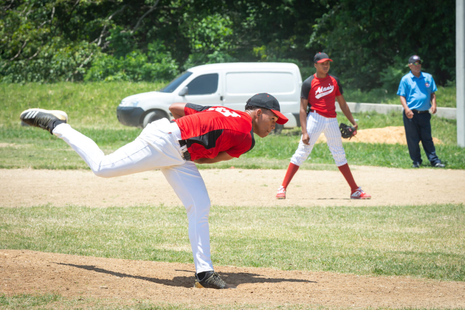 Kids playing baseball